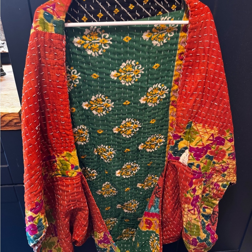Colorful Sobo Kantha Cotton Shrug